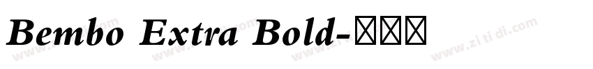 Bembo Extra Bold字体转换